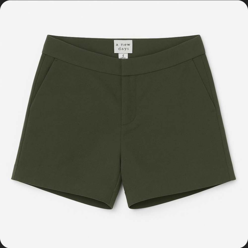 🩳 A New Day Olive Green Tailored Shorts – Size 6